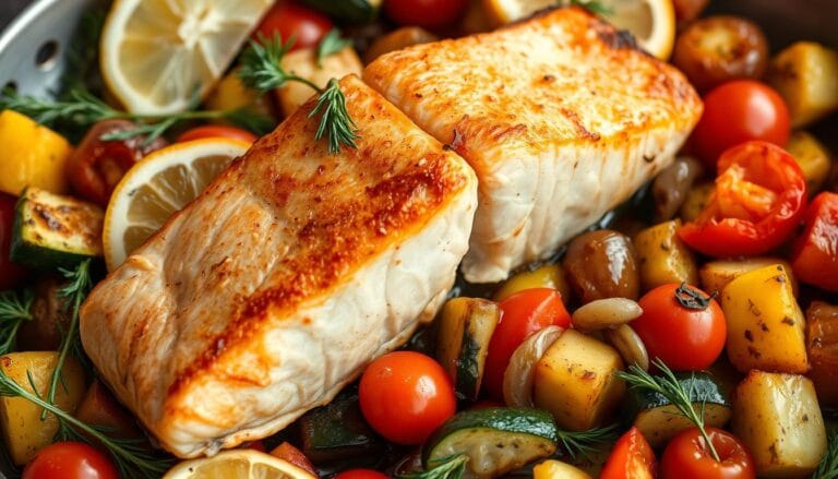 lachs mit gemüse im ofen