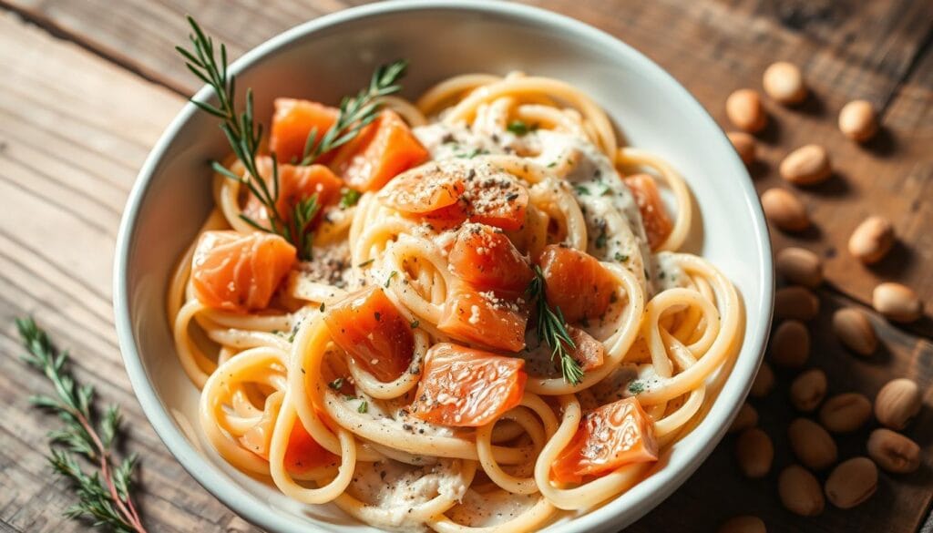 Lachs-Pasta Variationen