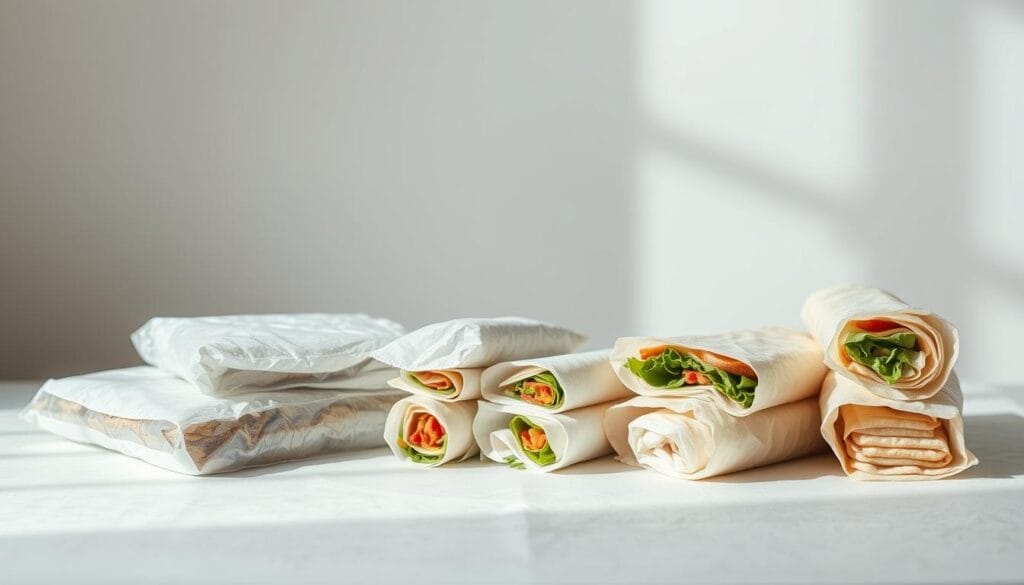 Wraps zum Mitnehmen Aufbewahrung